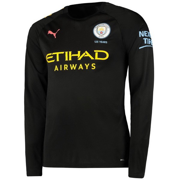 Camiseta Manchester City Segunda equipación ML 2019-2020 Negro